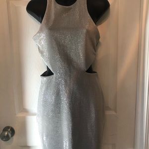Shiny silver dress